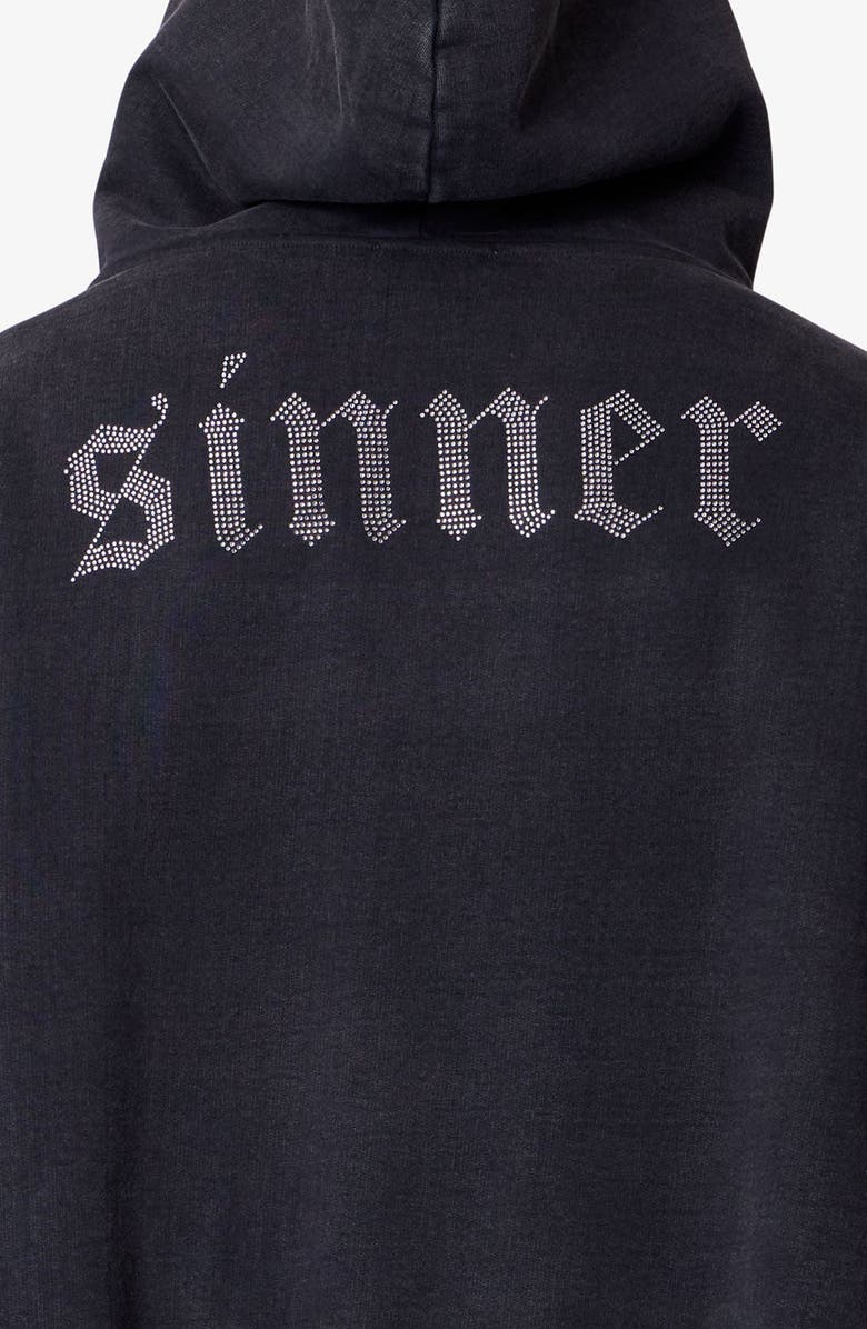 mnml Saints & Sinners Embellished Hoodie, Alternate, color, Black