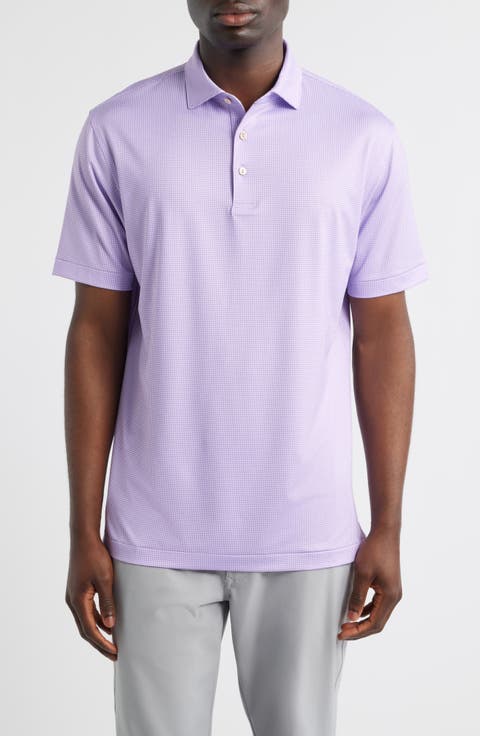 Gingham Check Performance Jersey Polo