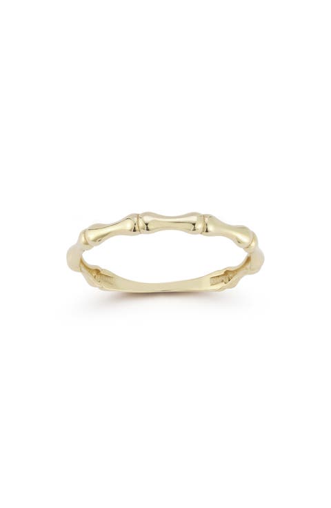 14K Gold Bamboo Knot Ring