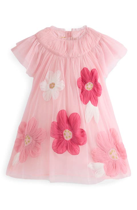 Kids' Floral Appliqué Tulle Party Dress (Toddler, Little Kid & Big Kid)