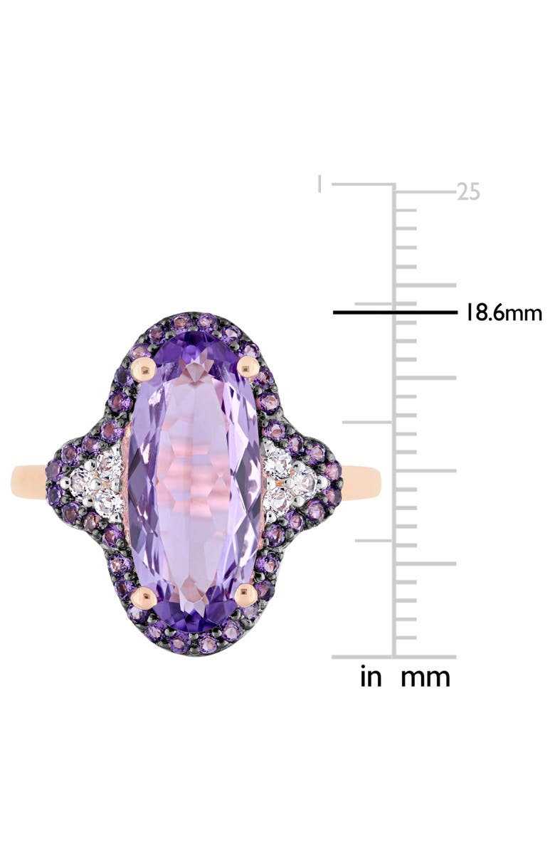 Julianna B. Amethyst & White Topaz Halo Ring, Alternate, color, Amethyst