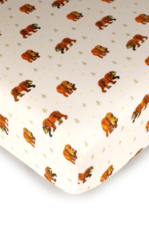 x The Very Hungry Caterpillar Print Fitted Organic Cotton Crib Sheet