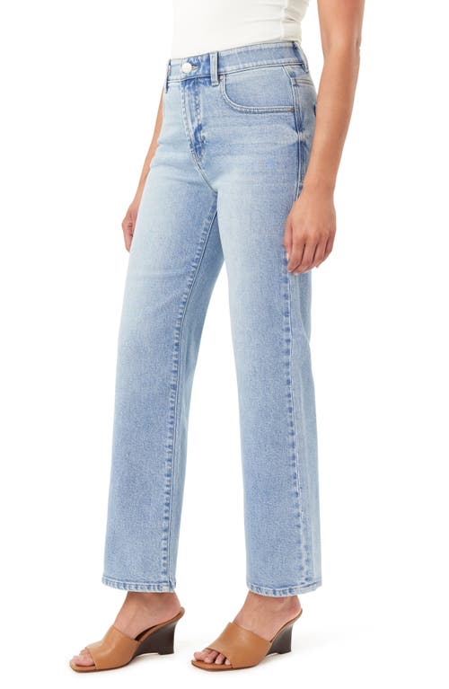 Curve Appeal Coffee Date High Waist Straight Leg Jeans In Blue