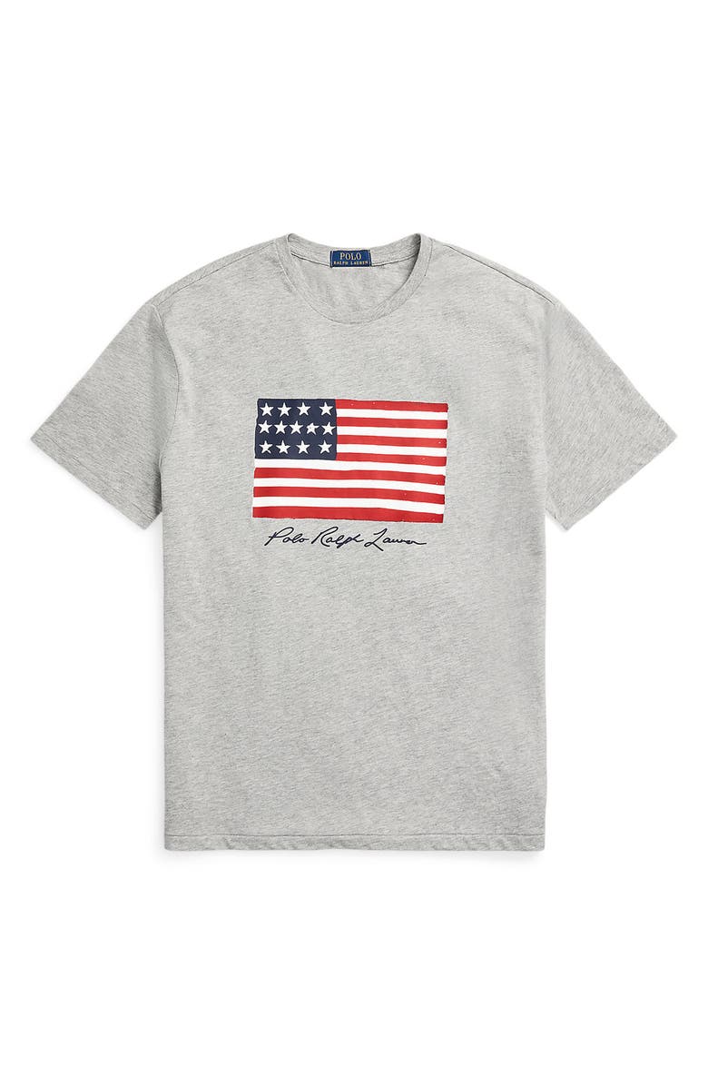 Polo Ralph Lauren American Flag Cotton Graphic T-Shirt, Alternate, color,
