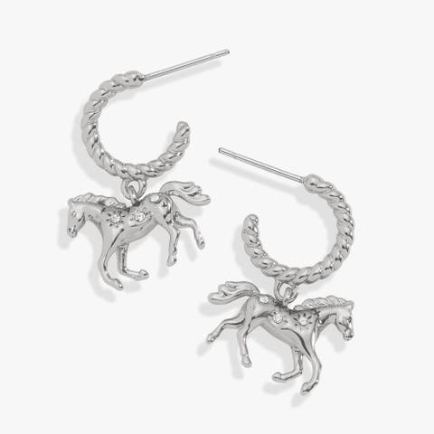 Horse Huggie Hoop Earring