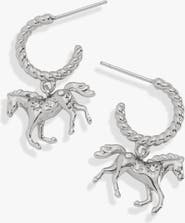 Alex and Ani Horse Huggie Hoop Earring