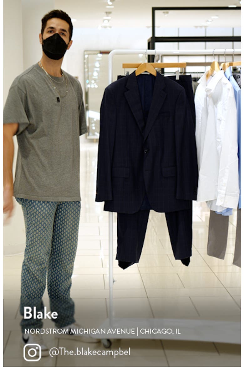 Flynn Classic Fit Plaid Wool Suit video