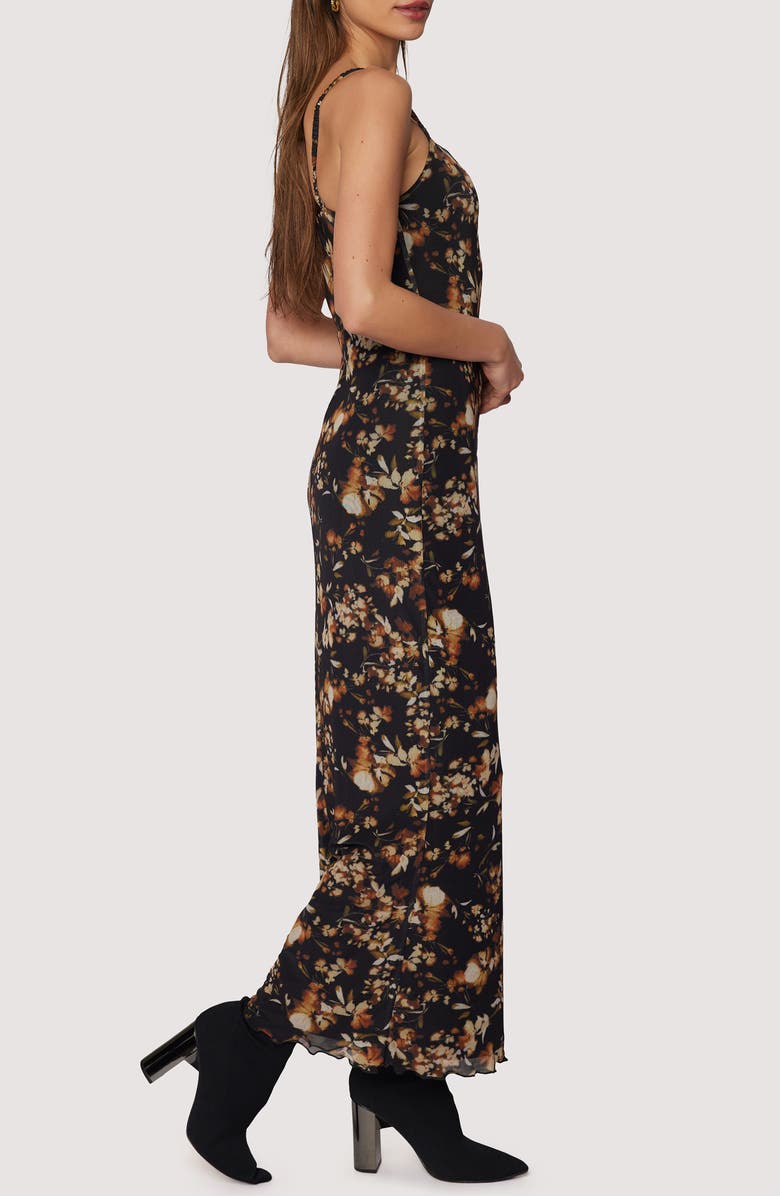 Lost + Wander Moonlit Meadow Floral Maxi Dress, Alternate, color, Black Rust Floral