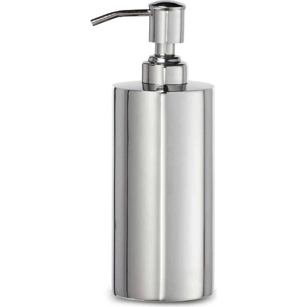 Roselli Trading Company Modern Round Lotion Pump In Silver