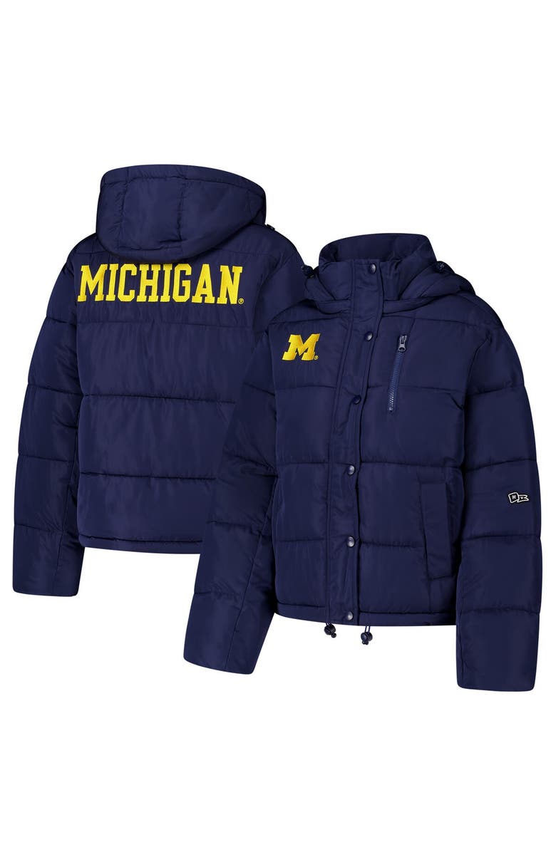 Hype and Vice Women's Hype and Vice Navy Michigan Wolverines Puffer Jacket, Main, color, Navy