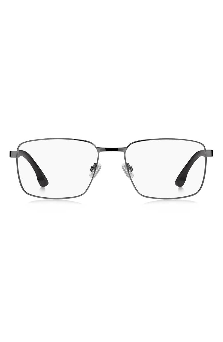 HUGO 56mm Rectangular Optical Glasses, Main, color, 