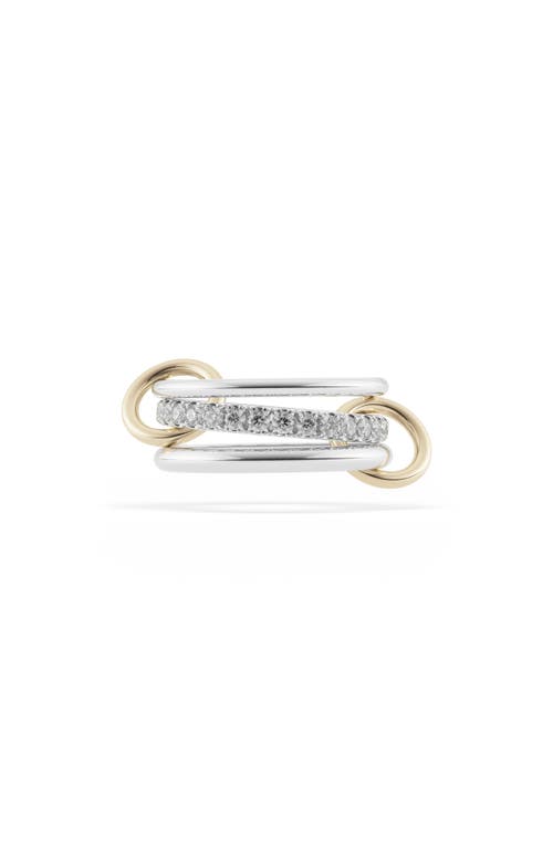 Spinelli Kilcollin Petunia Diamond Link Ring In Metallic