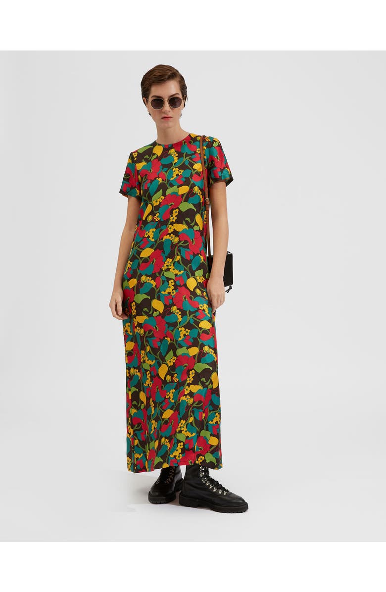La DoubleJ Swing Dress Vines Brown, Main, color, Vines Brown