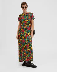 La DoubleJ Swing Dress Vines Brown
