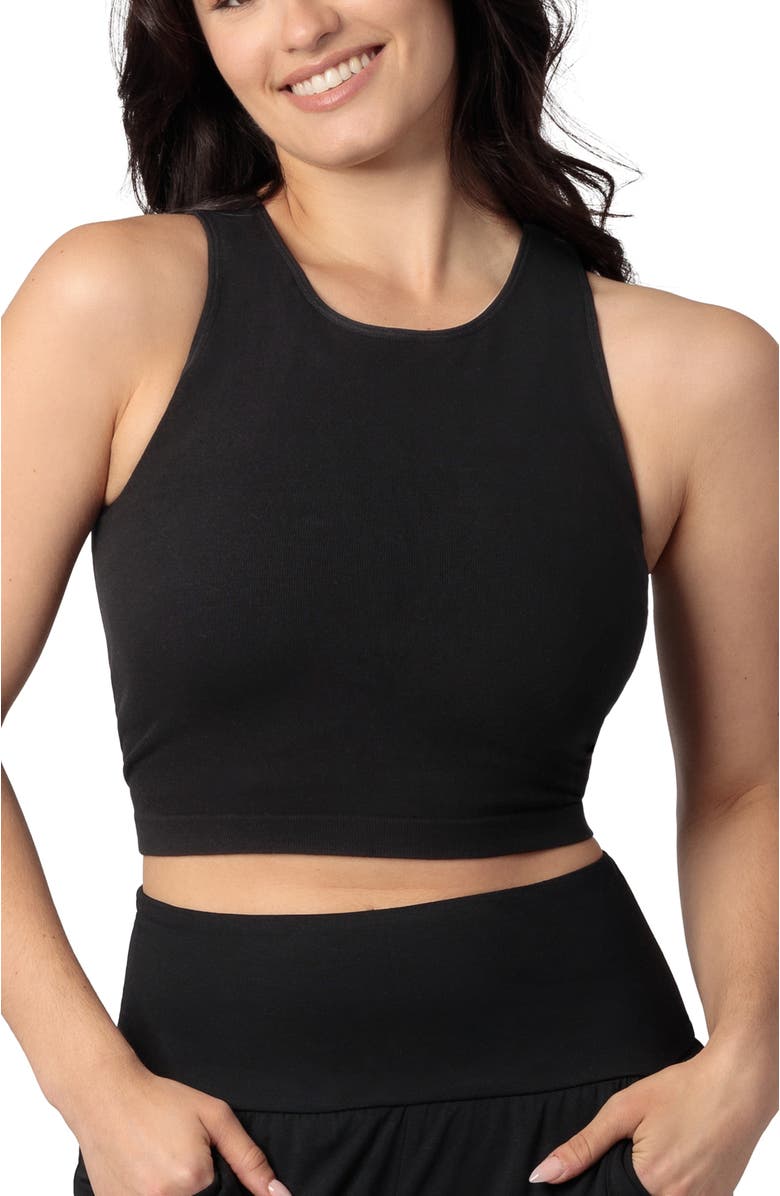 Kindred Bravely Sublime Maternity & Nursing Longline Bra Top, Main, color, Black