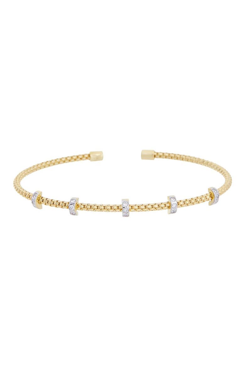 Diamond Mesh Cuff Bangle, Main, color, YELLOW