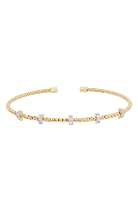 Diamond Mesh Cuff Bangle