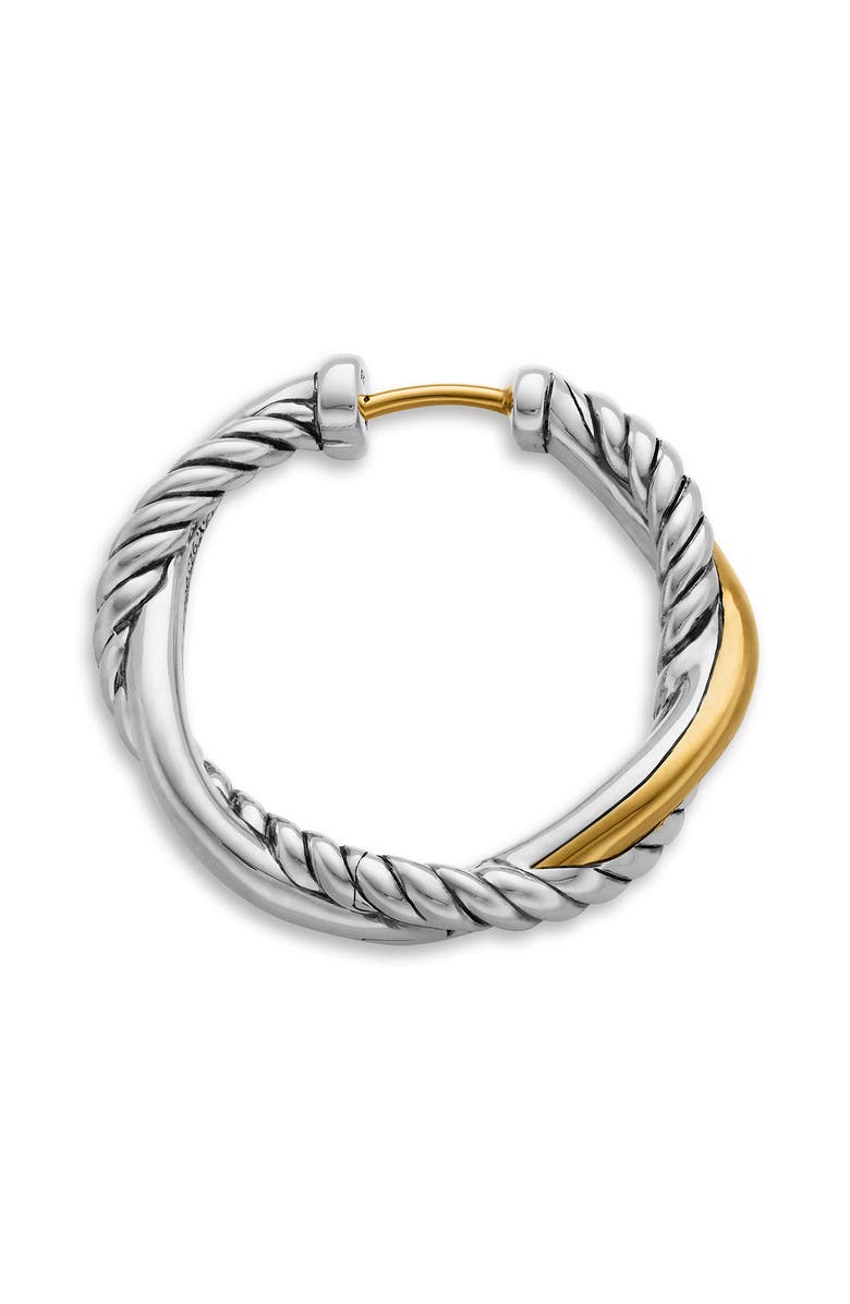 David Yurman Petite Infinity Hoop Earrings in Sterling Silver with 14K Yellow Gold, Alternate, color, Sterling Silver With 14K Gold