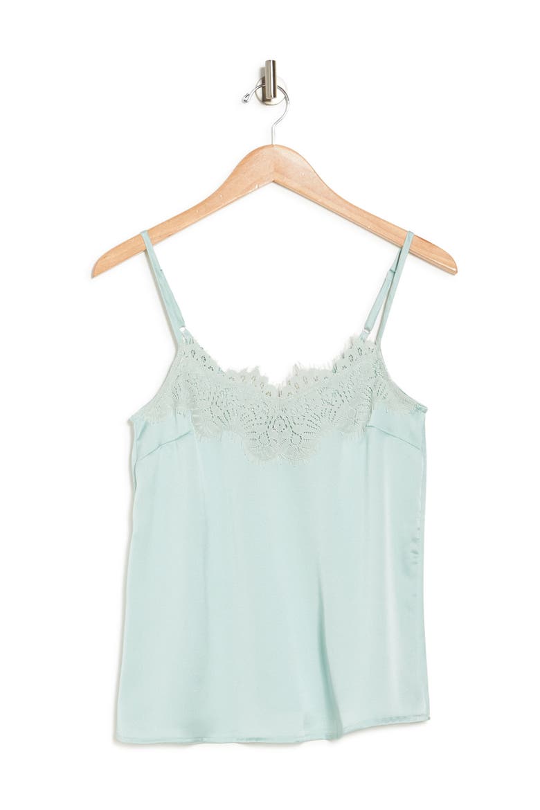 Woven Lace Trim Cami, Alternate, color, MINT