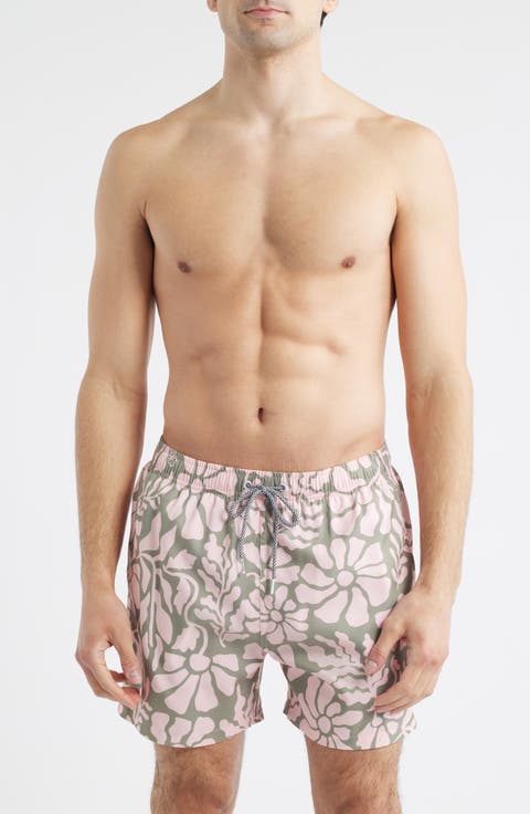 Tropical Floral Swim Trunks