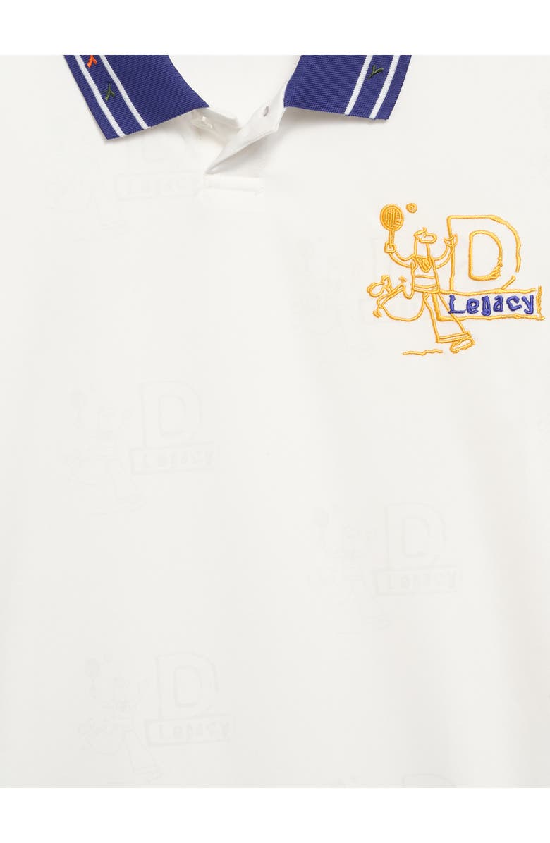 Diadora Legacy Embroidered Piqué Polo, Alternate, color, Optical White