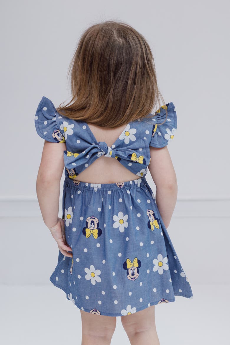 Minnie Mouse Chambray Dress, Alternate, color, Minnie Medium Blue
