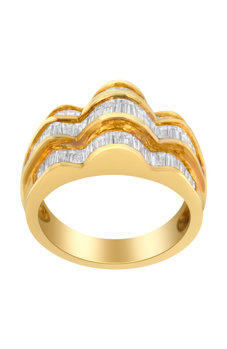 Haus of Brilliance 14KT Yellow Gold 1 1/4 cttw Diamond Multi-Row Band Ring, Alternate, color, Yellow