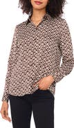 Vince Camuto Satin Long Sleeve Button-Up Shirt