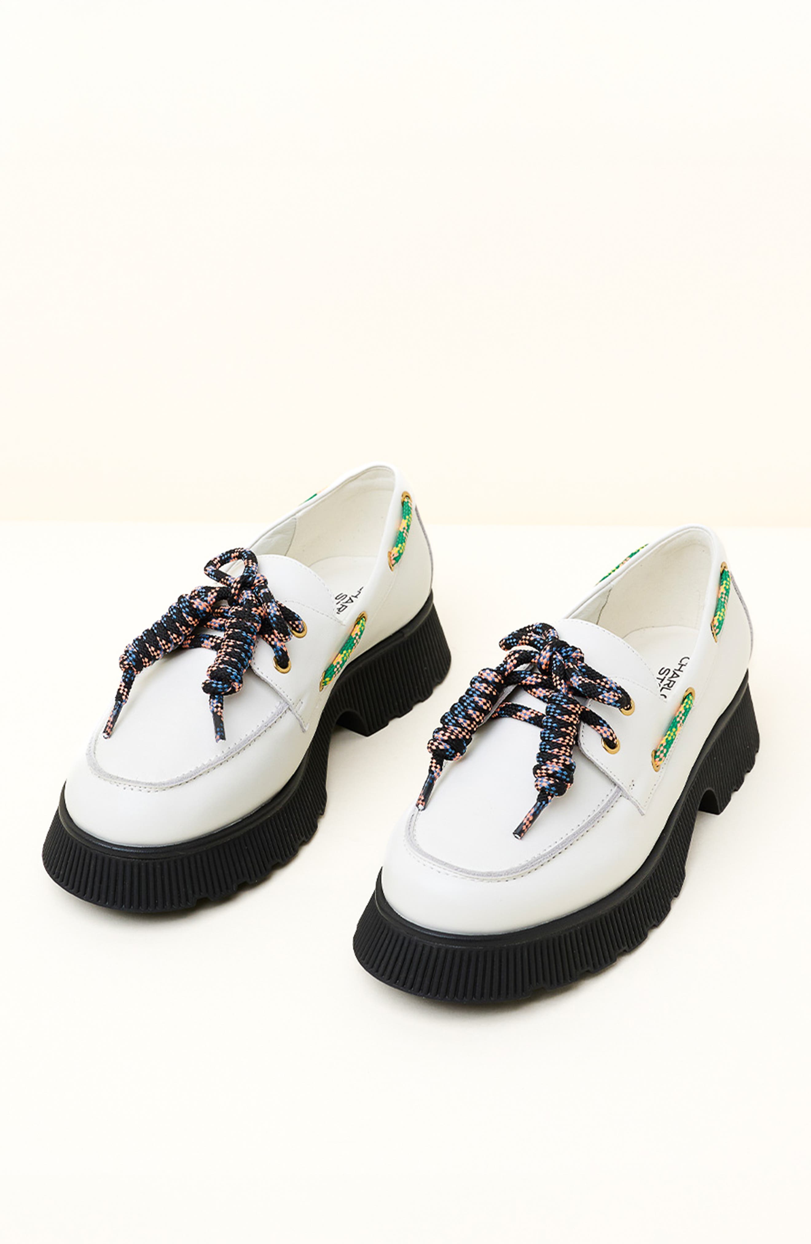 Charlotte Stone Cybil Platform Lug Sole Boat Shoe, Main, color, 