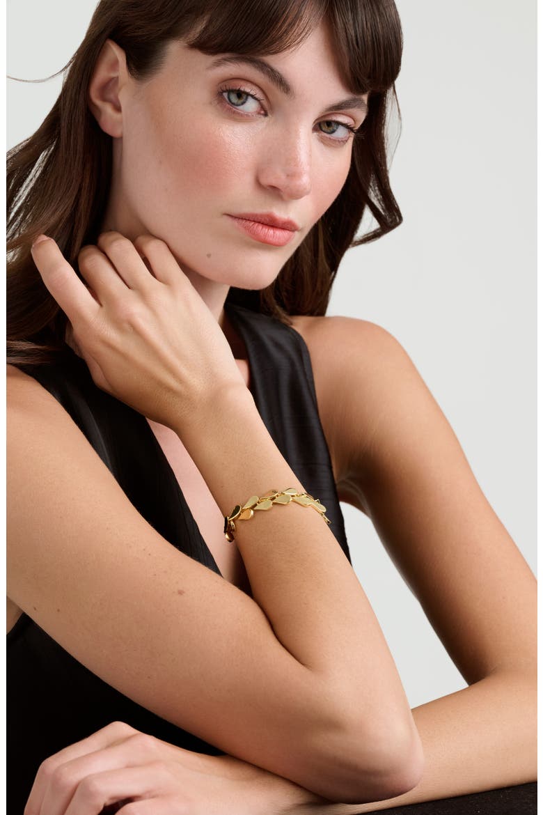 Anya Abstract Heart Bracelet, Alternate, color, GOLD TONE