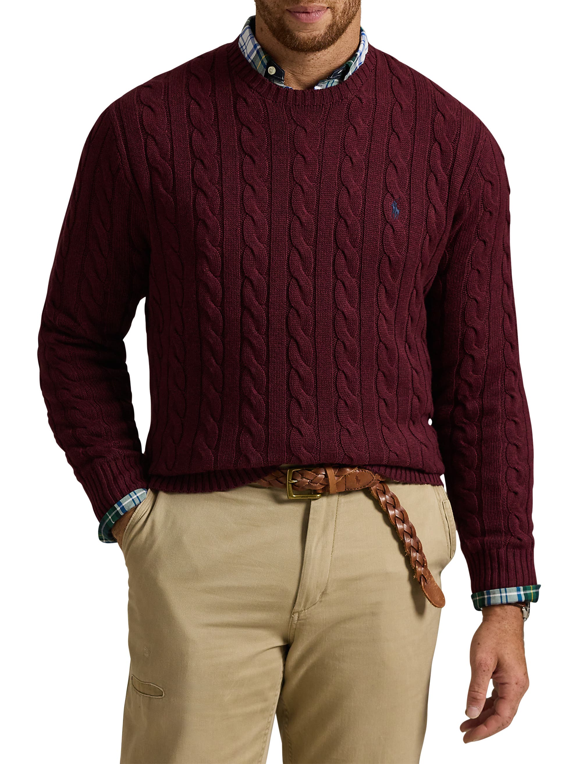 Big & Tall Cableknit Sweater - image 3