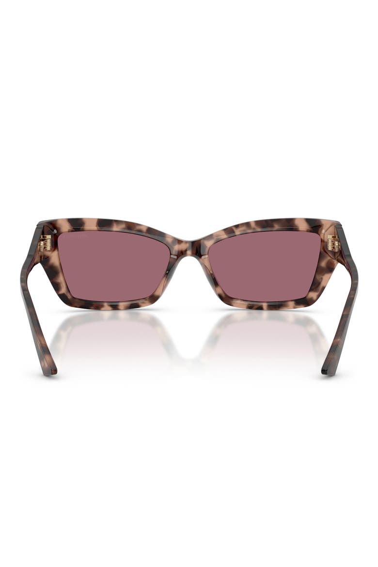 55mm Cat Eye Sunglasses, Alternate, color, PINK HAVANA / VIOLET