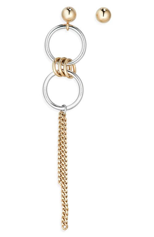 Justine Clenquet Amy Mismatched Earrings in Gold N Palladium  product