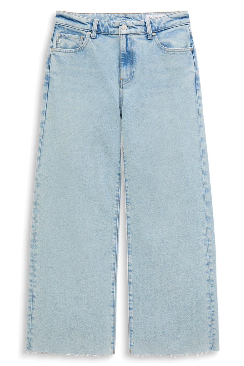 Saige Raw Hem Ankle Wide Leg Jeans, Alternate, color, HARVEST