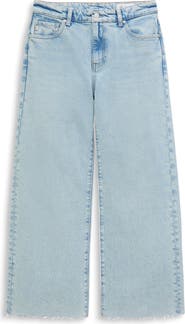 AG Saige Raw Hem Ankle Wide Leg Jeans