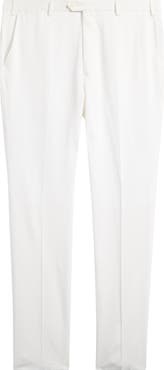 Emporio Armani White Flat Front Suit Pants