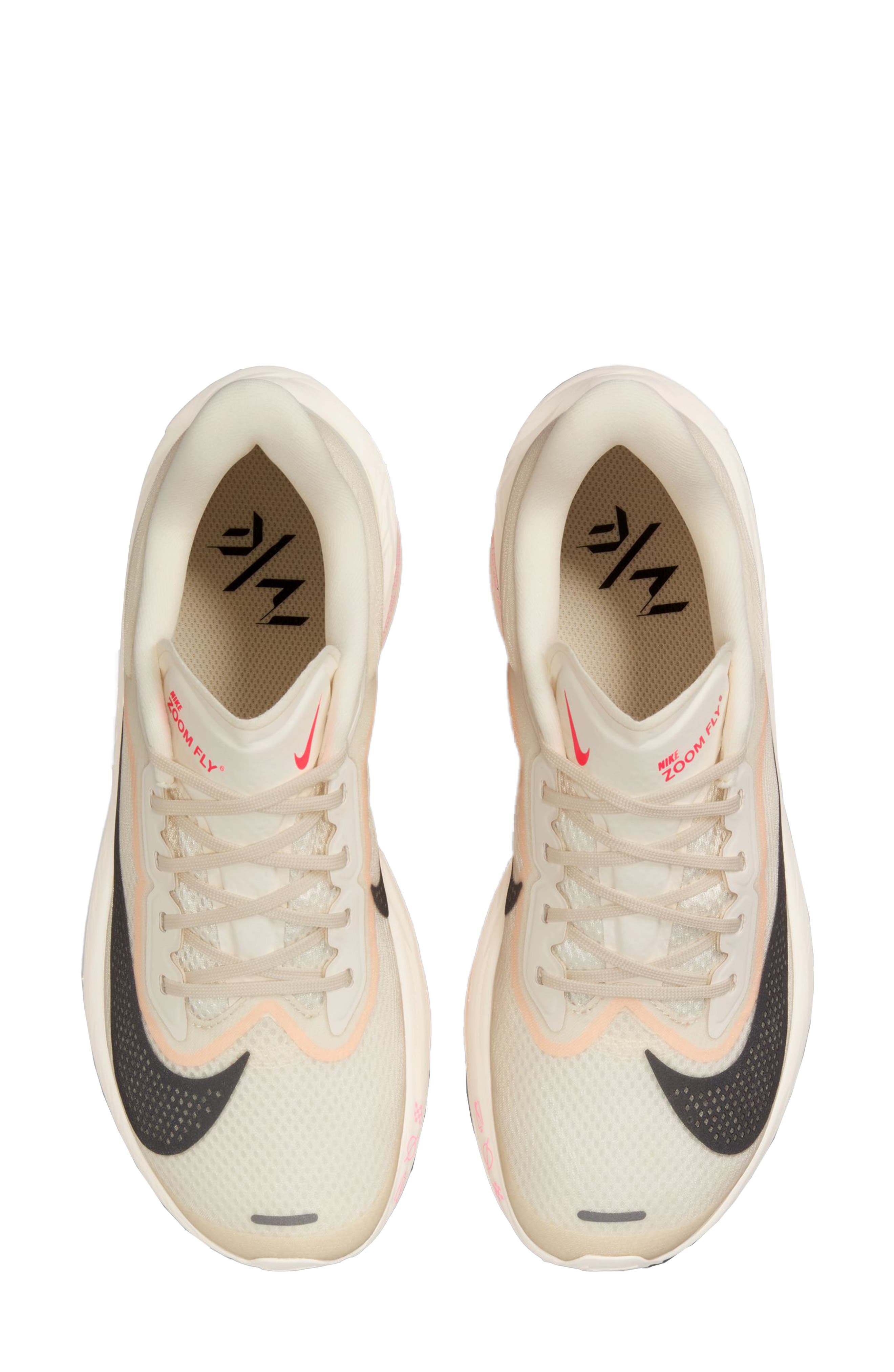 Zoom Fly 6 Running Shoe, Alternate, color, PALE IVORY/ BLACK