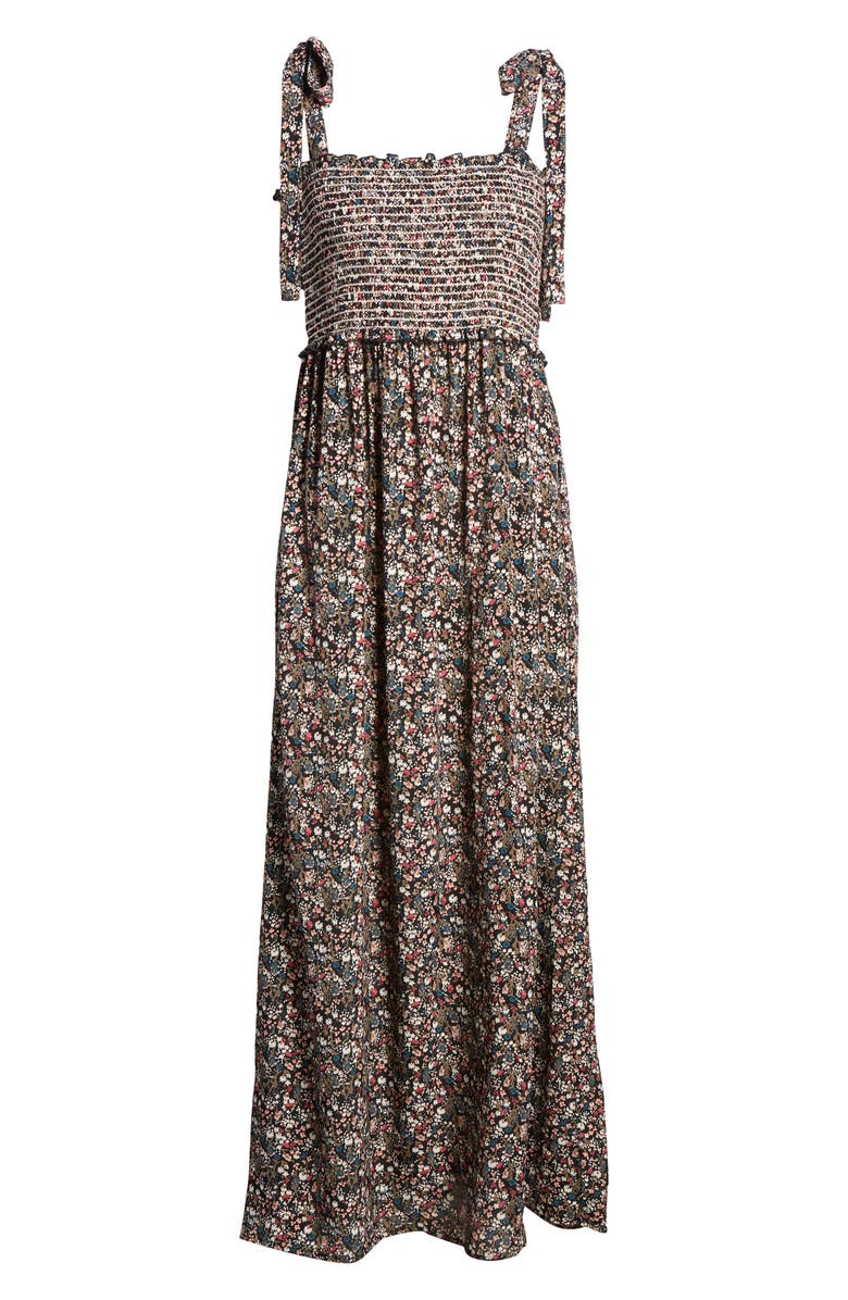 Angie Floral Smocked Maxi Dress, Alternate, color, 