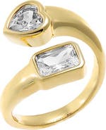 BY ADINA EDEN Colored Double Shape Crossover Ring