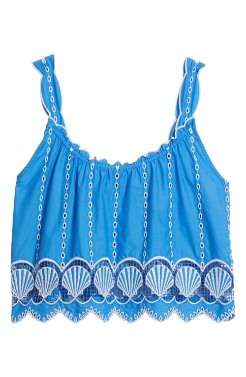 Rails Esperanza Eyelet Crop Tank In Blue