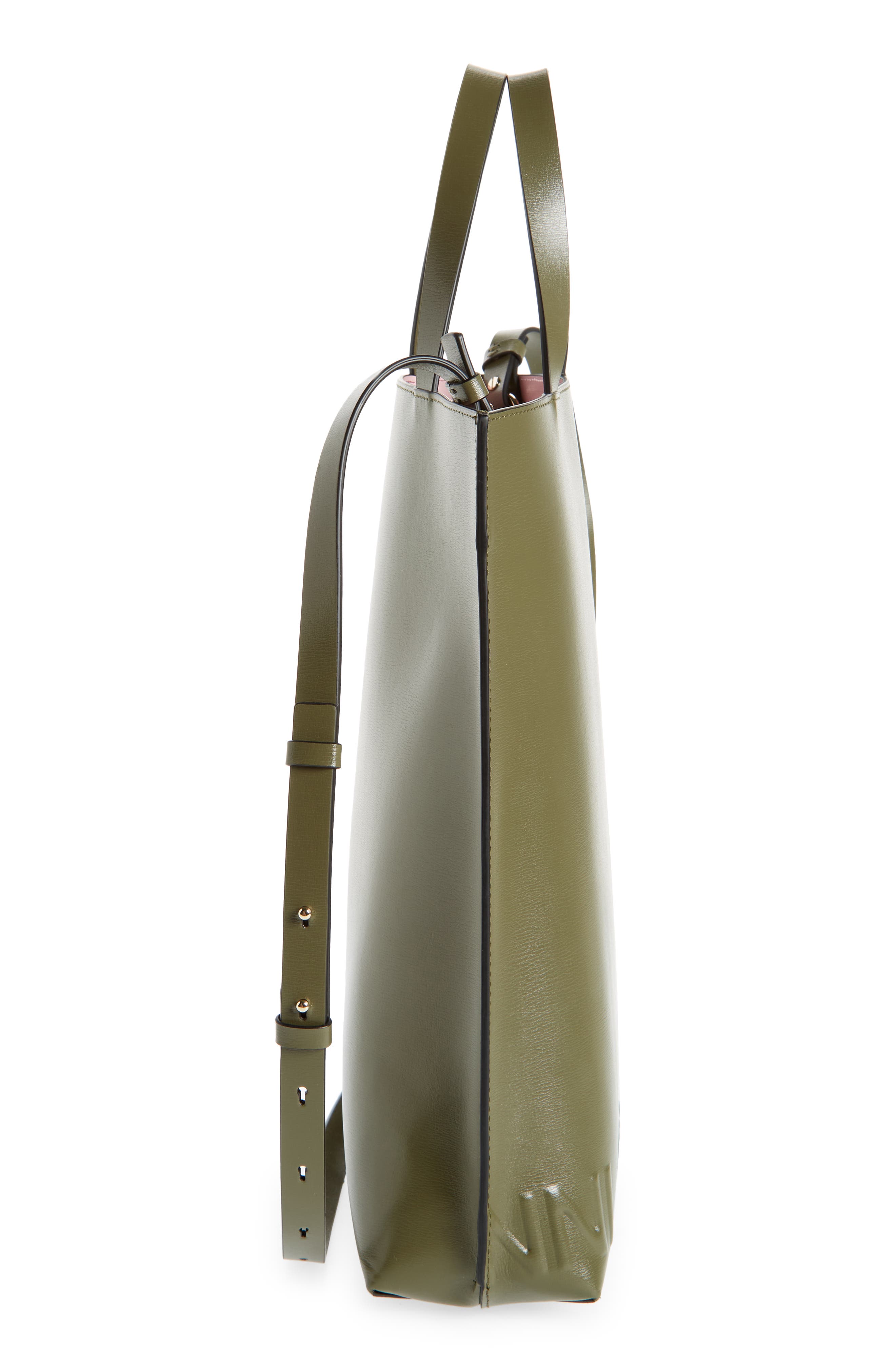 Medium Banner Recycled Leather Tote, Alternate, color, KALAMATA