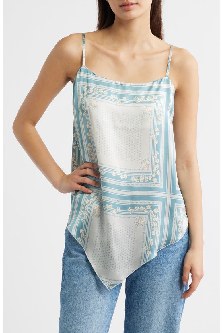 Esme Scarf Print Silk Camisole (Nordstrom Exclusive), Main, color, BARDOT