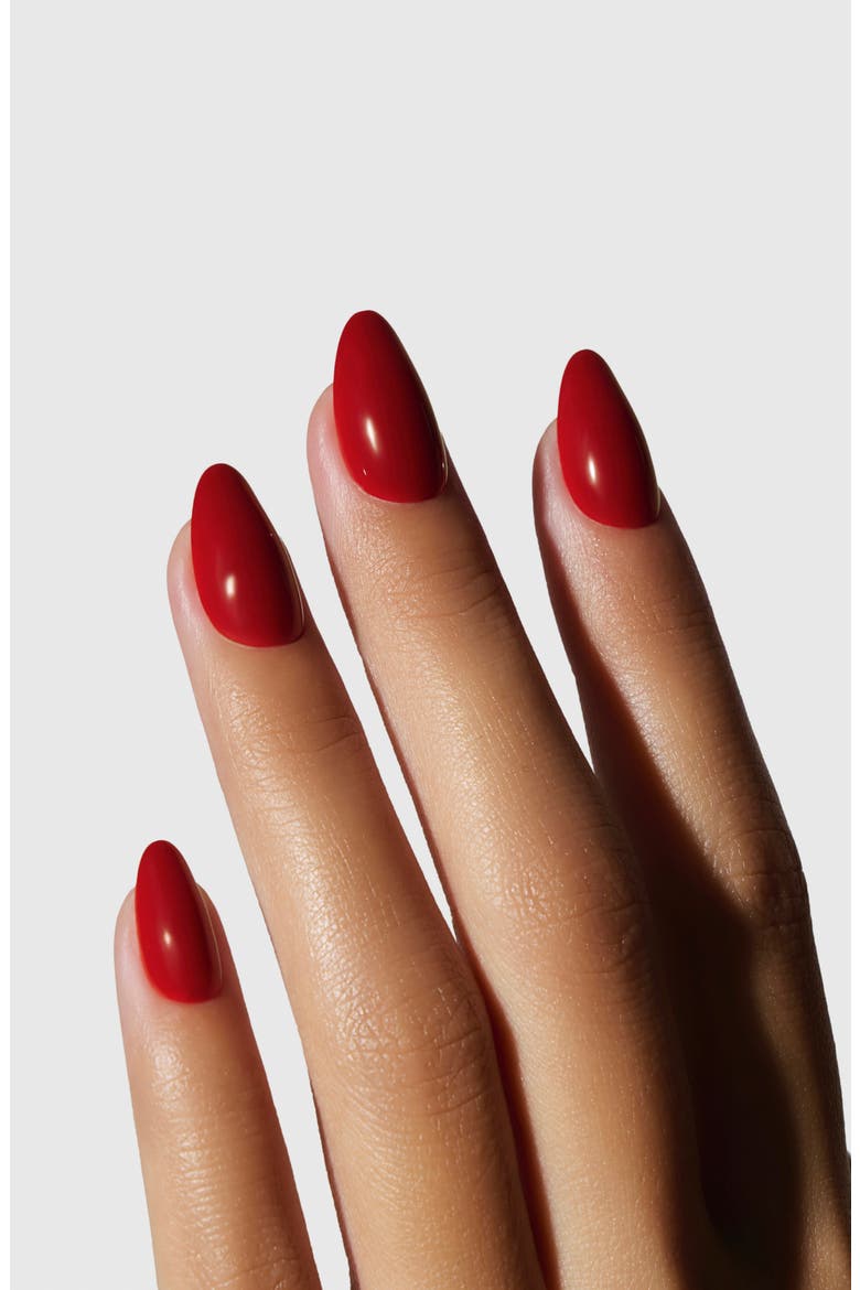 Salon U-ltimate Extra Short Almond Press-On Nails, Alternate, color, RED RED