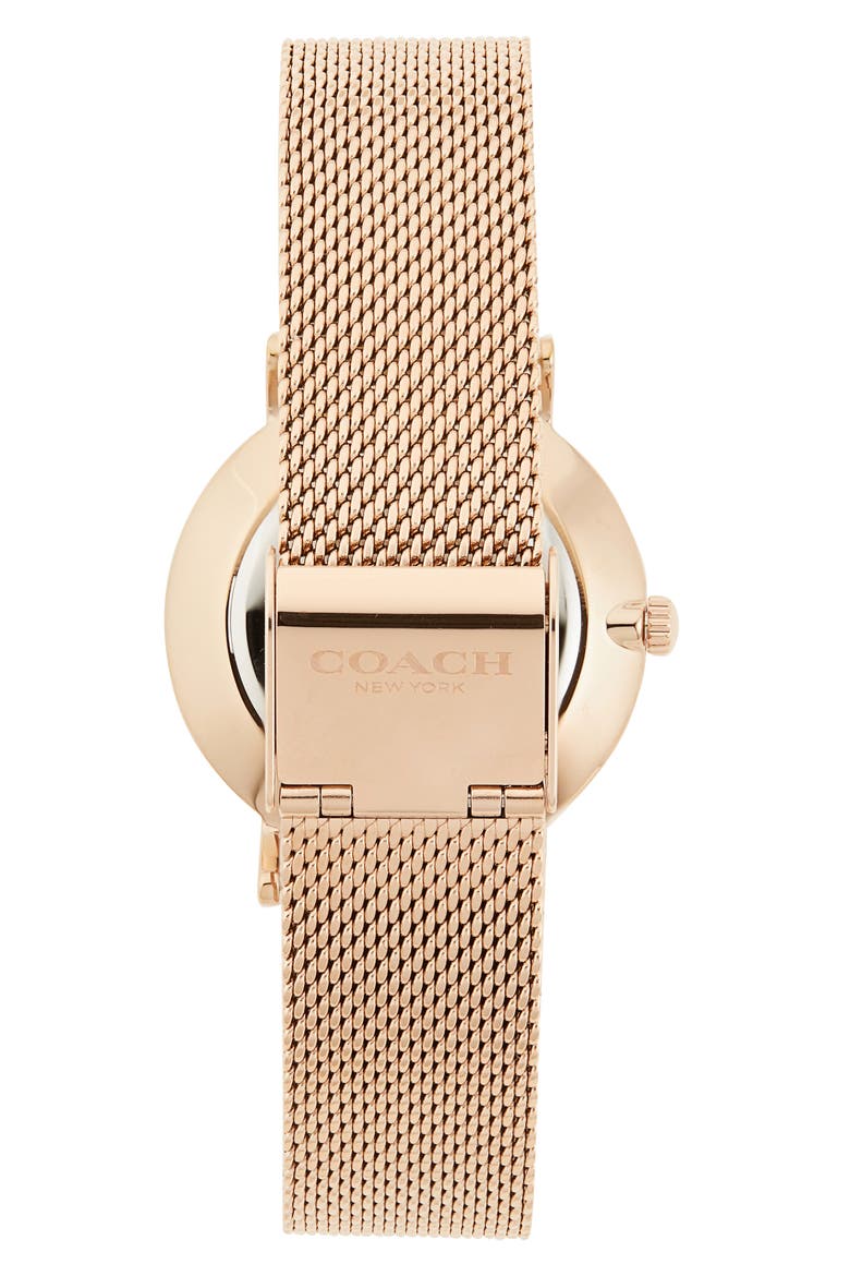 Perry Mesh Strap Watch, Alternate, color, WHITE