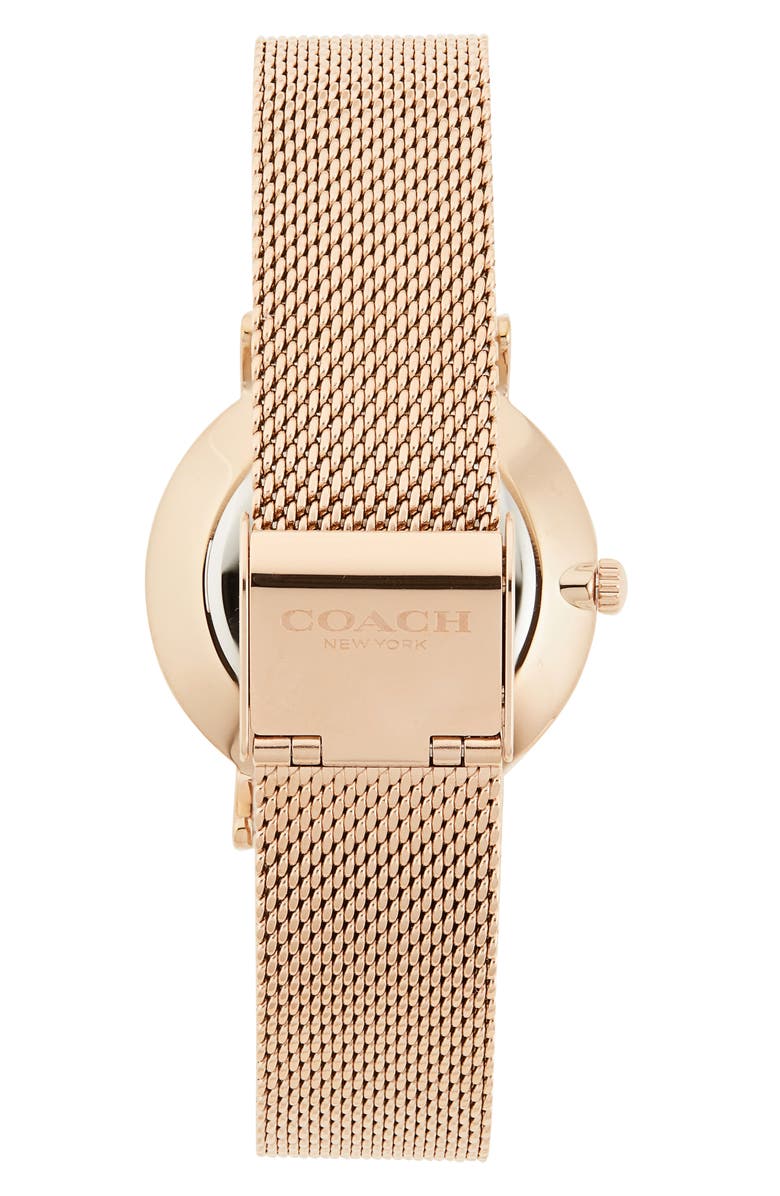 COACH Perry Mesh Strap Watch, Alternate, color, White