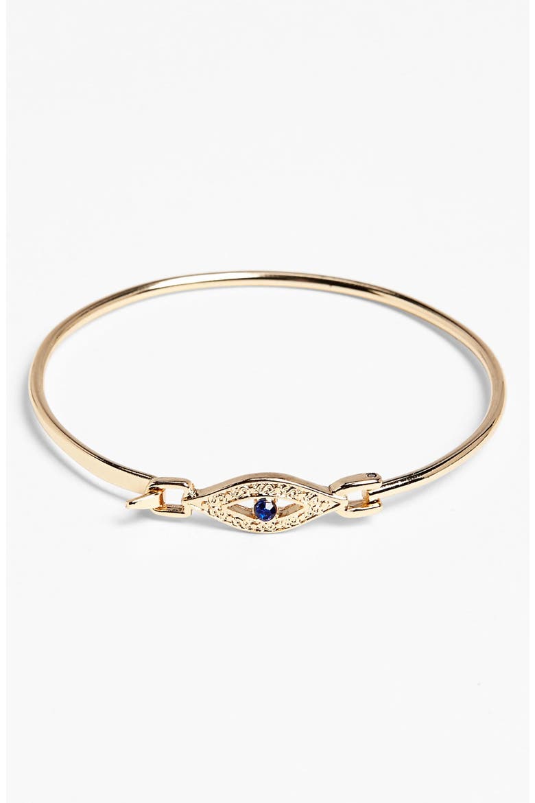Evil Eye Skinny Bangle, Main, color, GOLD