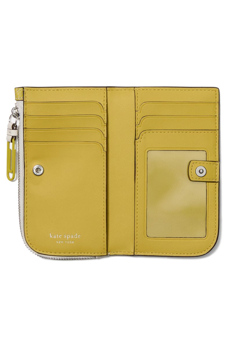 Kate Spade New York page turner bestsellers print leather wallet, Alternate, color, Cream Multi