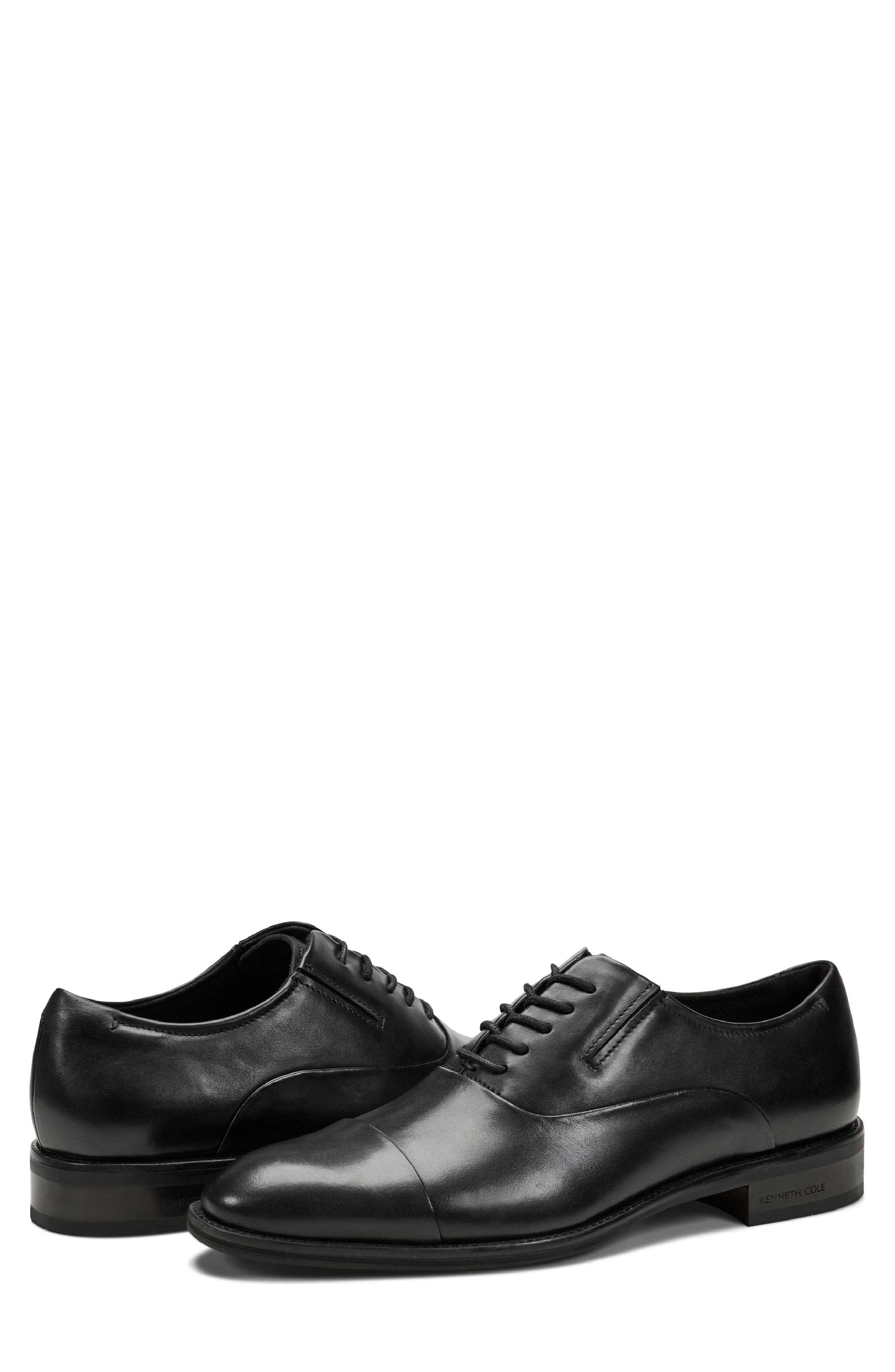 Kenneth Cole New York Tully Cap Toe Oxford, Alternate, color, Black/ Black
