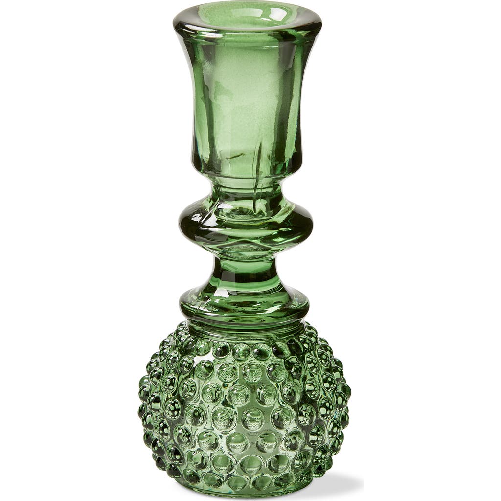 Tag Herie Hobnail Green Glass Taper Candle Holder Decorative In Green
