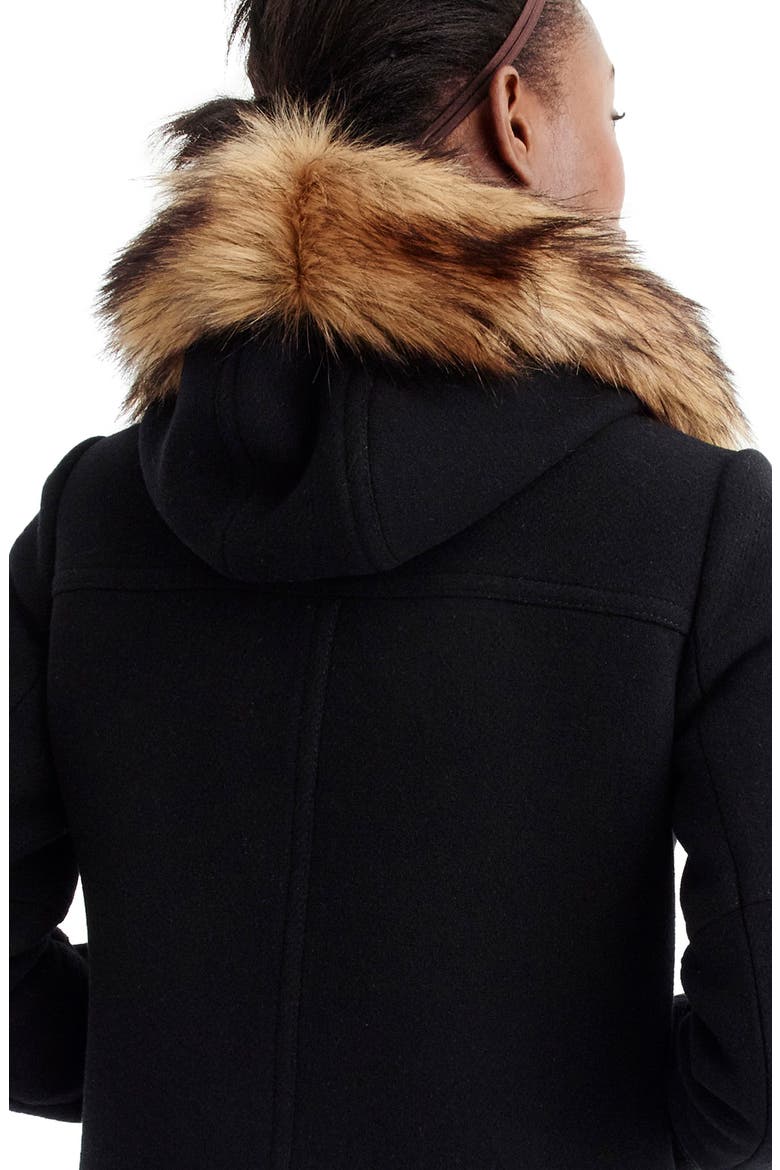 Chateau Stadium Cloth Parka with Faux Fur Trim, Alternate, color, BLACK